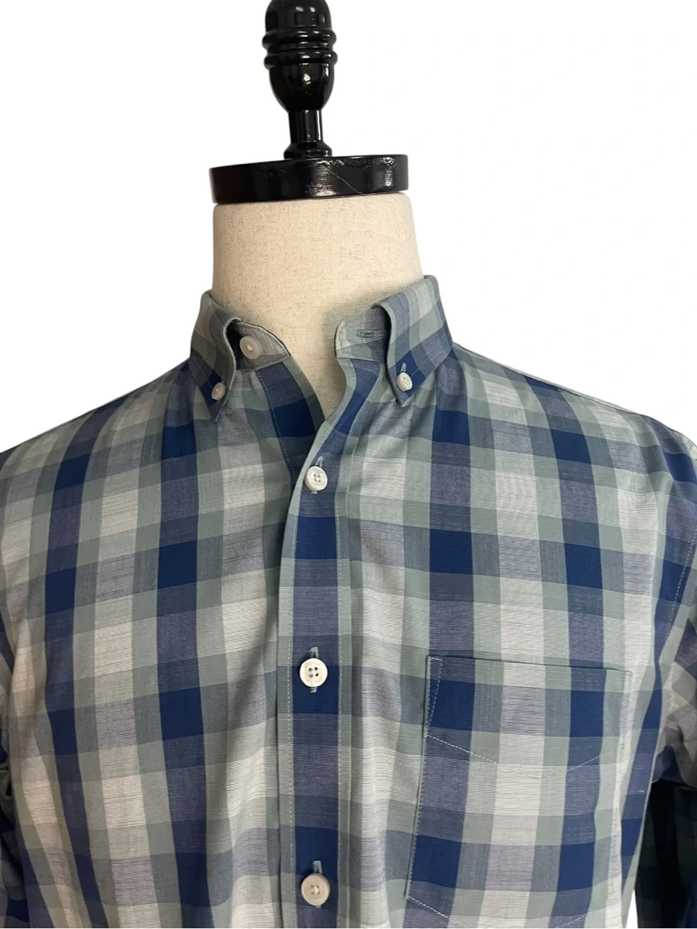 UNTUCKit Redaelli Wrinkle Free Button Down Shirt Blue Gray